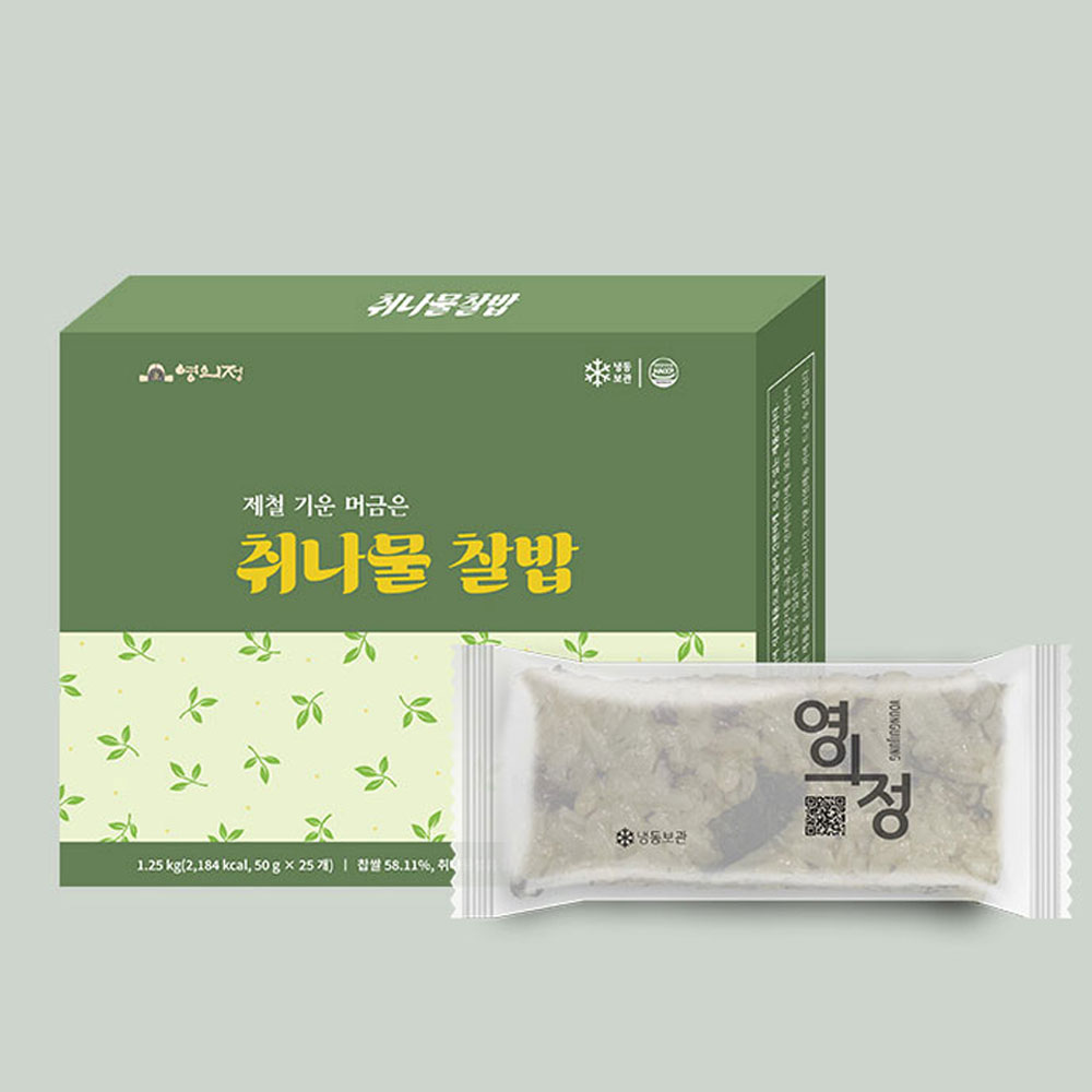 나물명인 영양찰밥 나물찰밥바 25개입 전자레인지 30초완성 초스피드 한끼간편식 - 상세 이미지 2