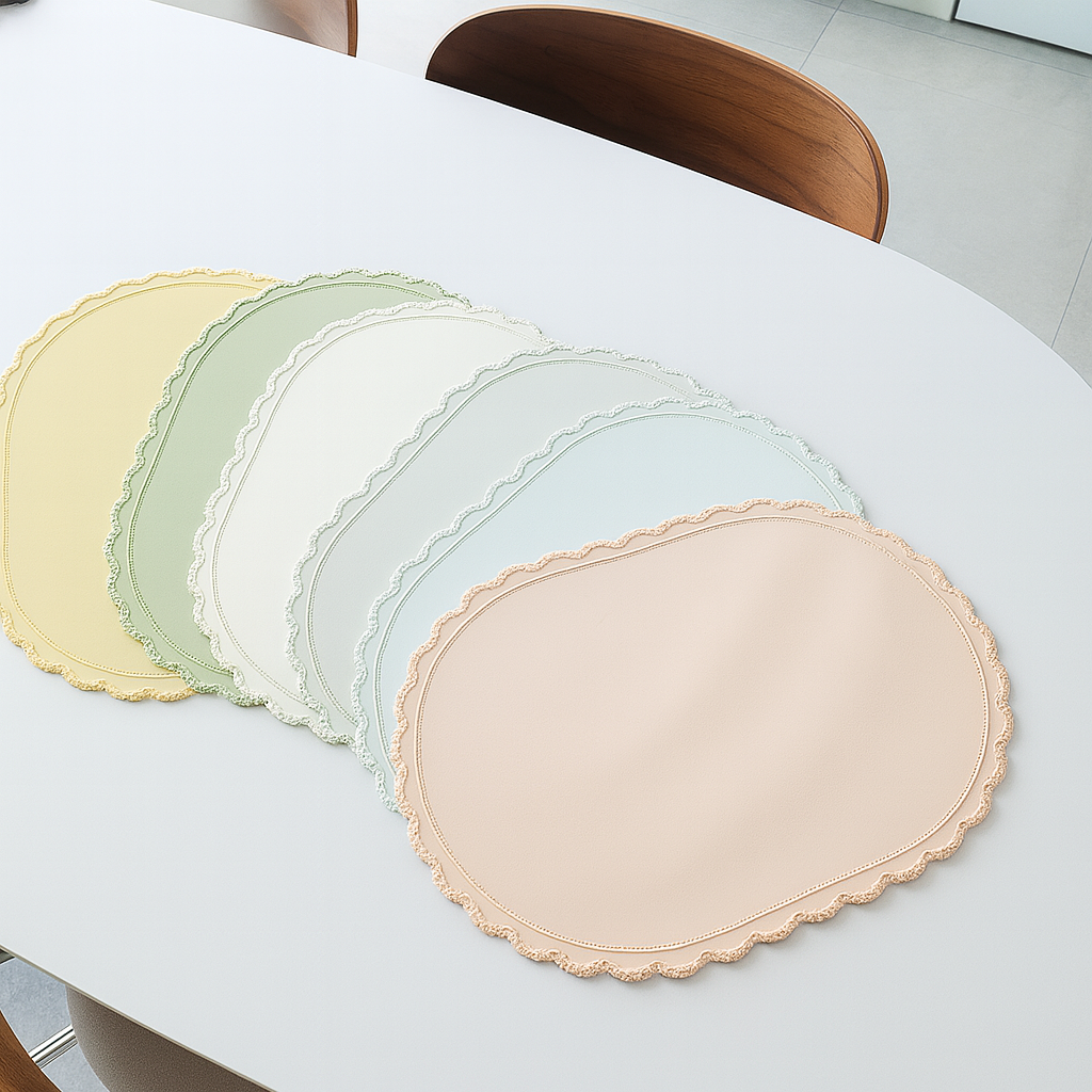 루오 식탁매트 레이스 실리콘 방수 테이블매트