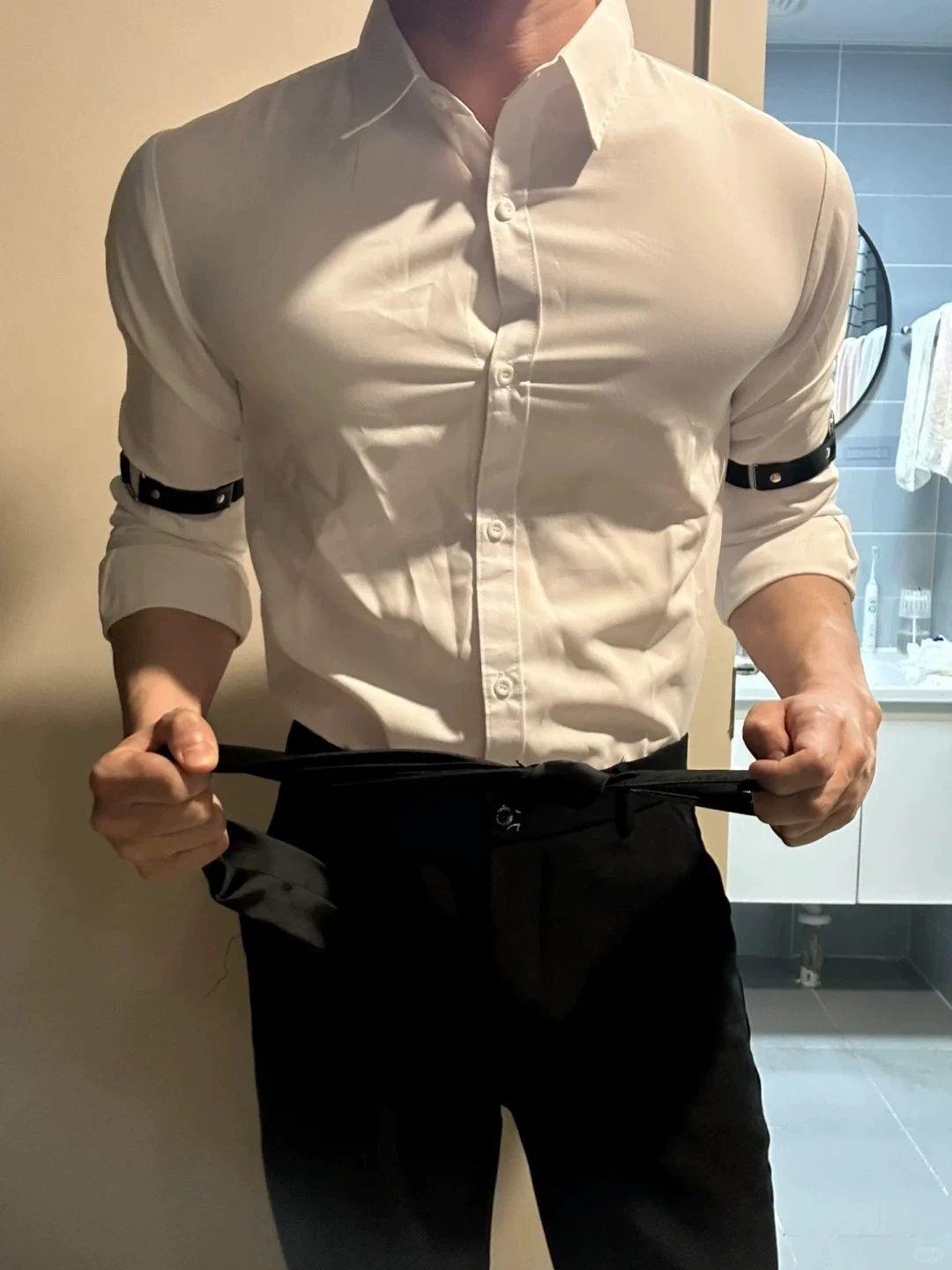 남성용 가죽 서스펜더 집게 멜방 정장멜빵 성인 서스팬더 블랙 숄더 스트랩 M 50.0-60.0kg - 상세 이미지 5