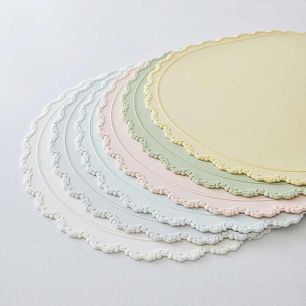 루오 식탁매트 레이스 실리콘 방수 테이블매트