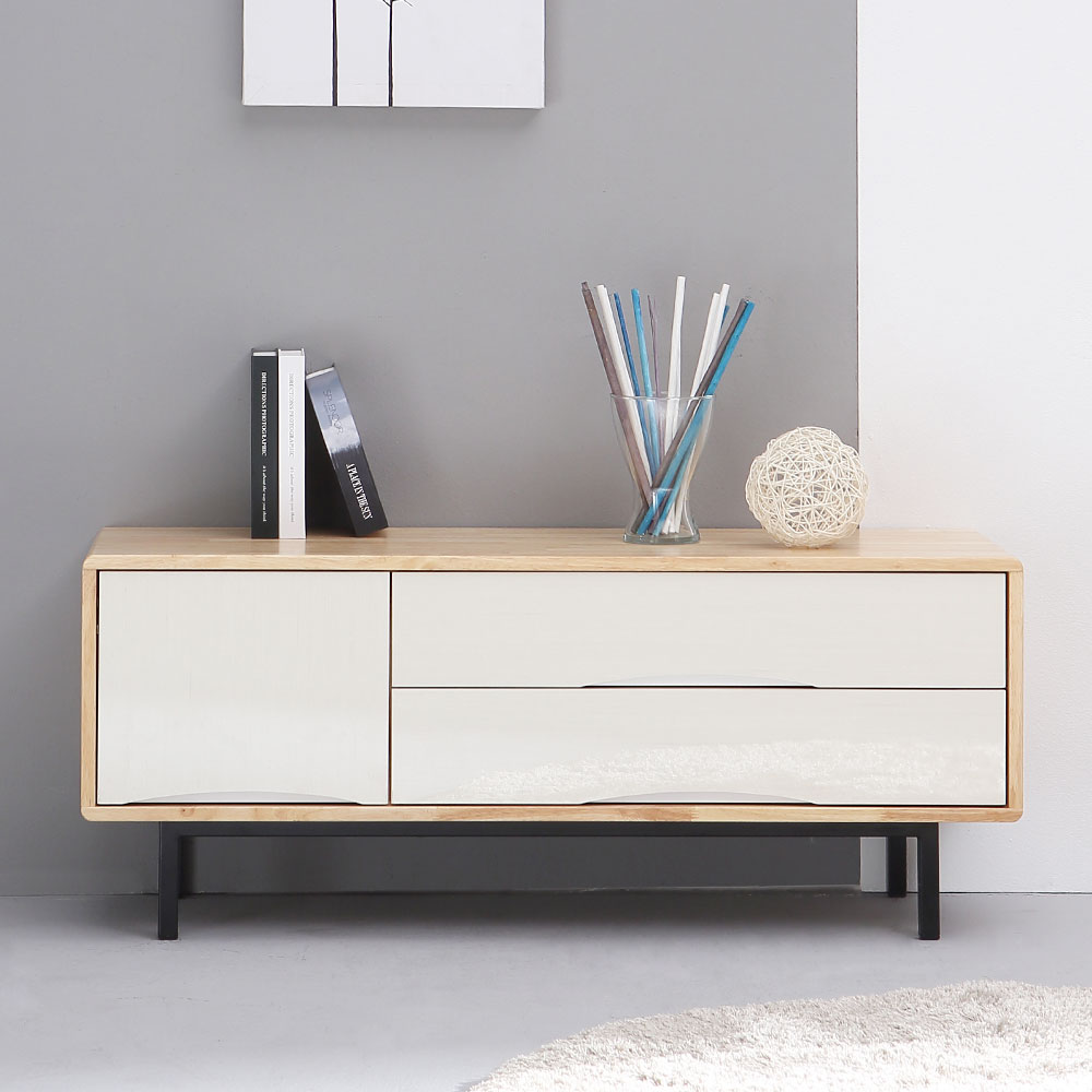 아듀 거실장 원목 티비다이 선반 TV 장식장 서랍 1200