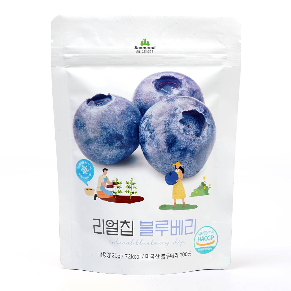 리얼칩 블루베리 (20g) 산마을 동결건조 과일 블루베리칩 이미지 2
