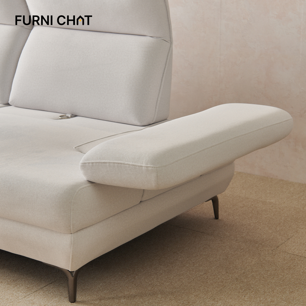 퍼니챗 레이나 5인 코너형 아쿠아텍스 이지클린 기능성 코모도 패브릭 스윙 소파