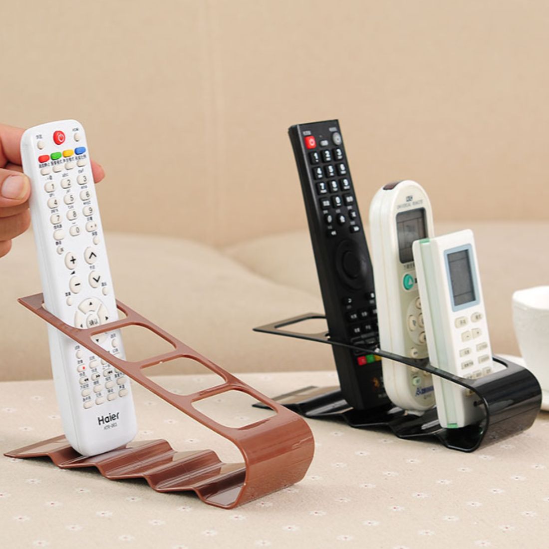 다용도 리모컨 거치대 정리 리모컨 보관함 수납 정리함 보관 꽂이 2p - 상품 이미지