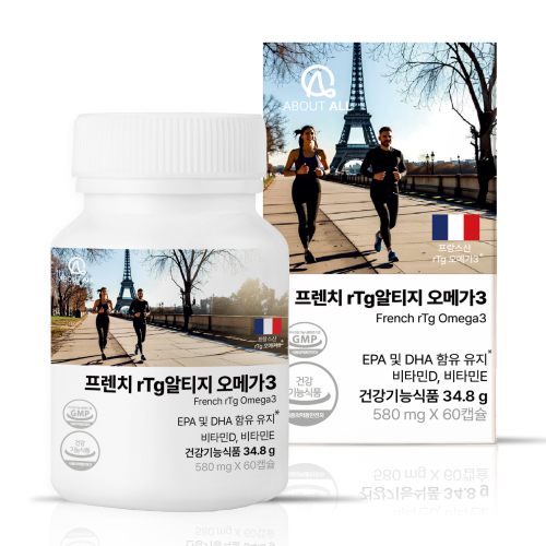 어바웃올 프렌치 rTg알티지 오메가3 60캡슐, 1개 - 상품 이미지