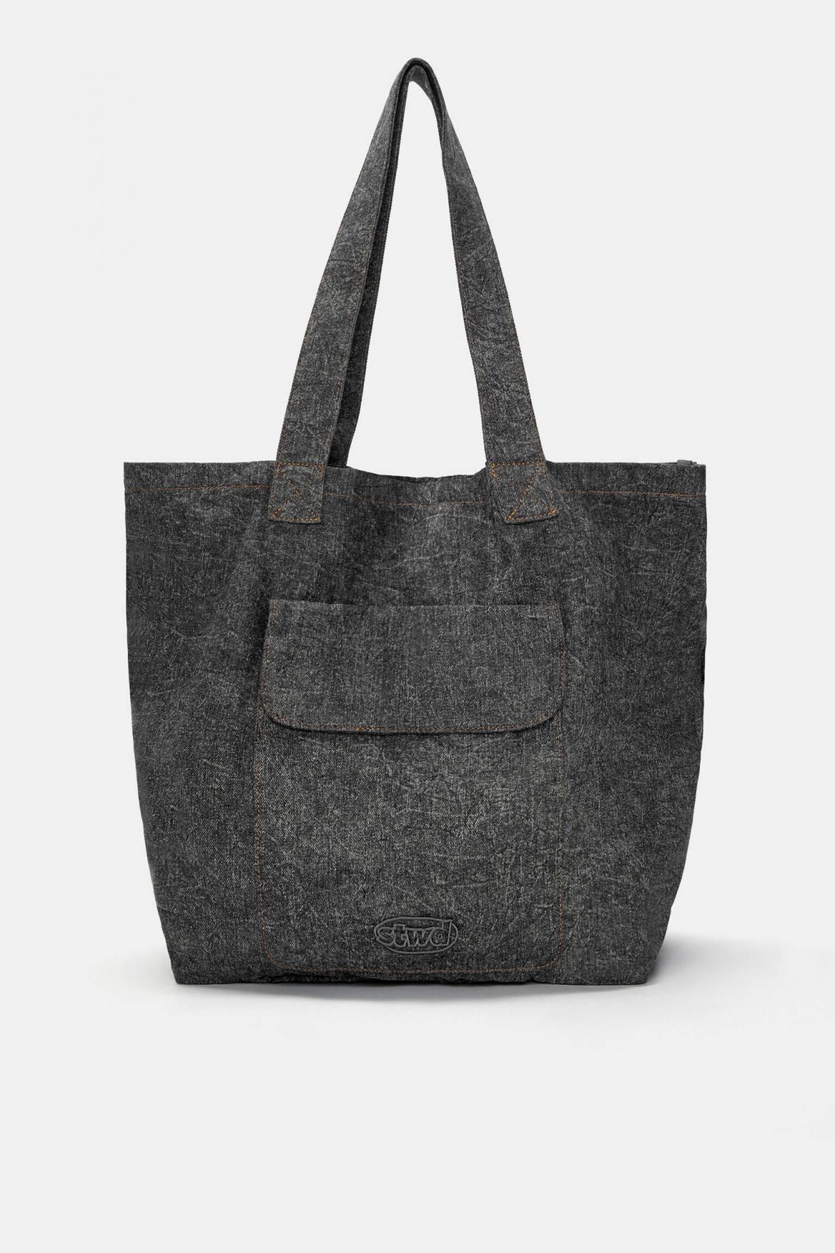 풀앤베어 STWD 데님 토트백 5083/640 BLACK