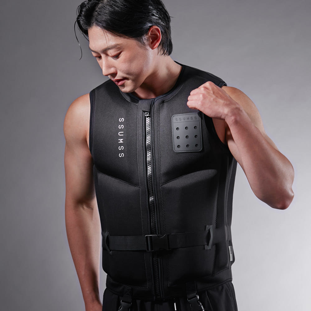 썸쓰 구명조끼 성인 남자 여자 경량 라이프자켓 슬림핏 네오프렌 BOOST 블랙, 60kg 이미지 7
