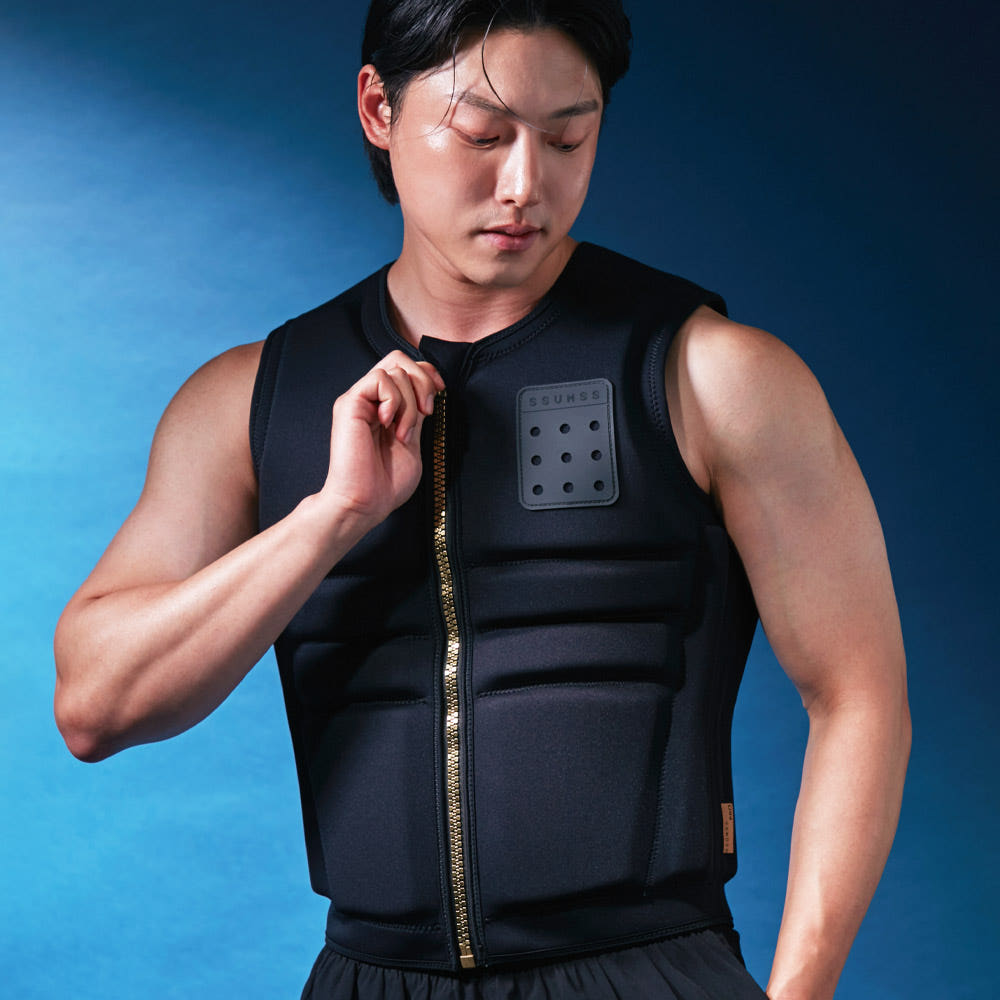 썸쓰 구명조끼 성인 남자 여자 경량 라이프자켓 슬림핏 웨이크베스트 PRO 블랙, 120kg - 상세 이미지 2