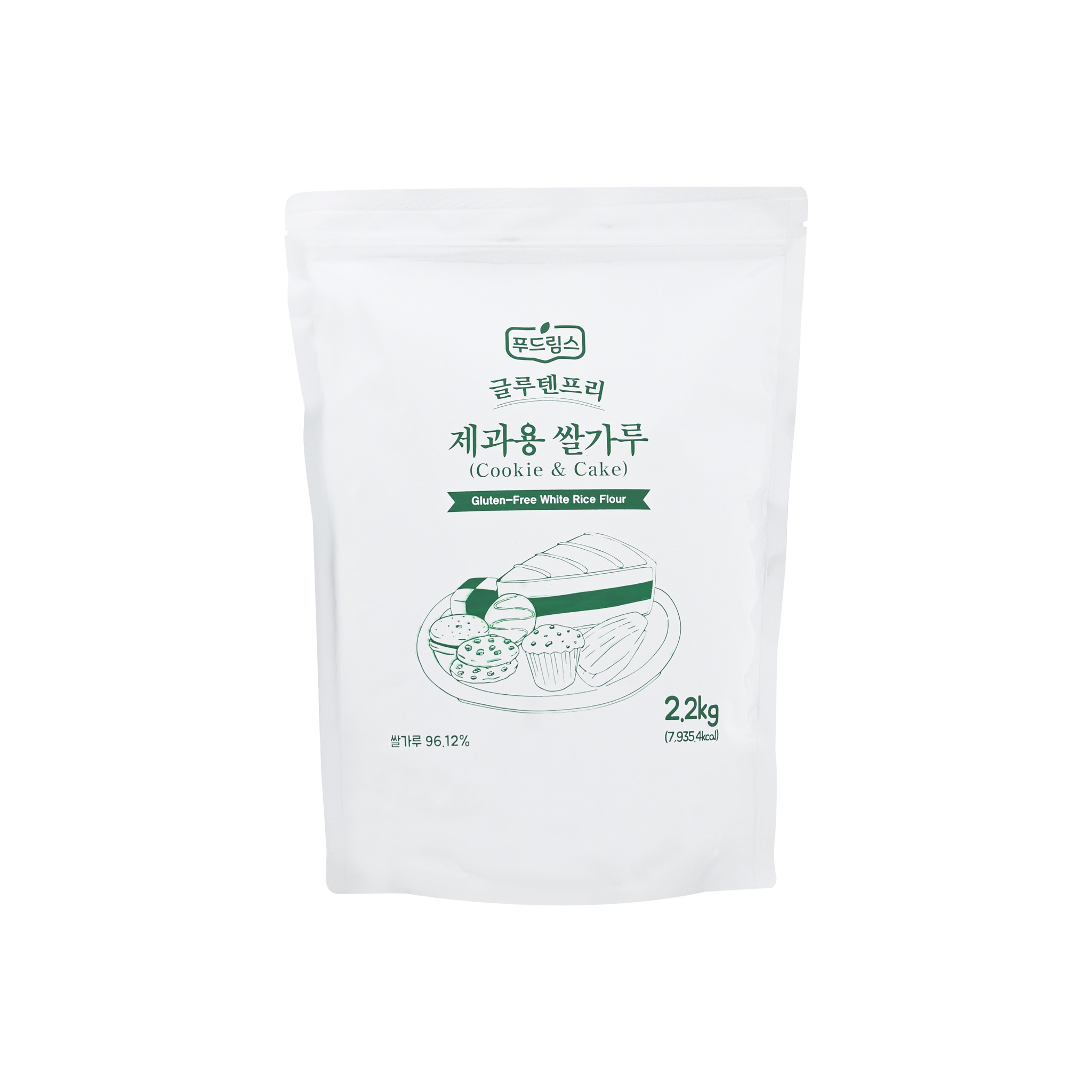 [글루텐프리] Glutenfree 푸드림스 제과용쌀가루, 밀가루대체 2.2kg, 1개 - 상품 이미지