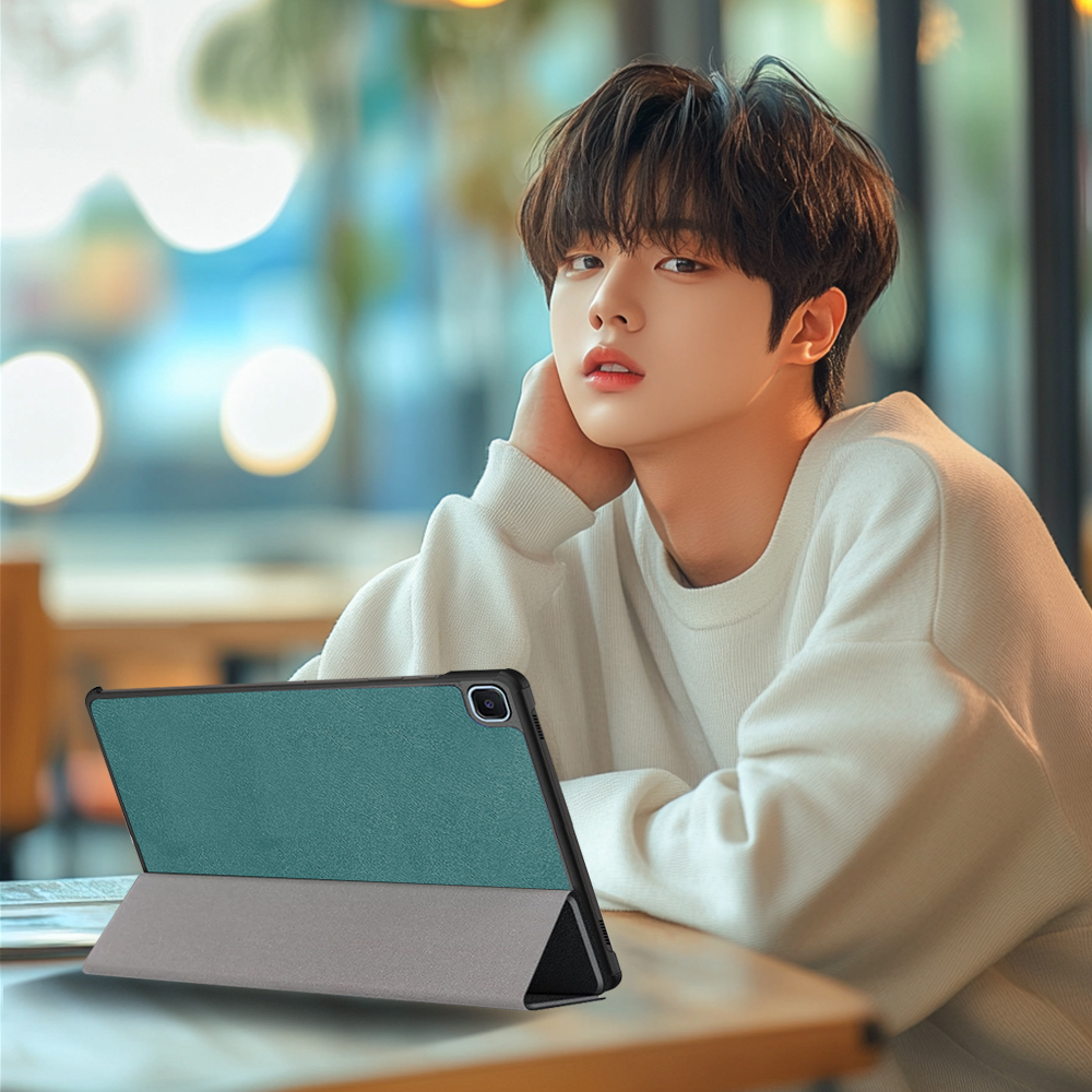 갤럭시탭 S6 라이트 케이스 스마트 북커버 심플 블랙, 탭 S6 라이트 - 상세 이미지 5