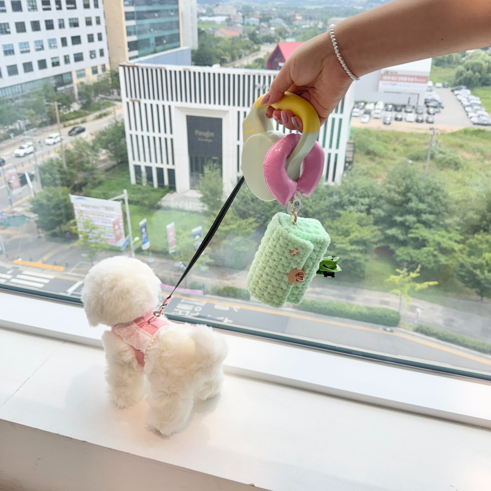 도두리 네트공예 diy 가방 뜨개질 만들기 키트 패키지 - 똥츄가방 - 상세 이미지 2