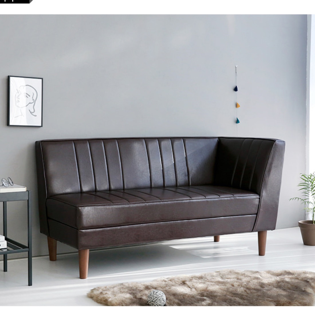 코너 쇼파 폭좁은 쇼파 라운지소파 2인용 미니 쇼파