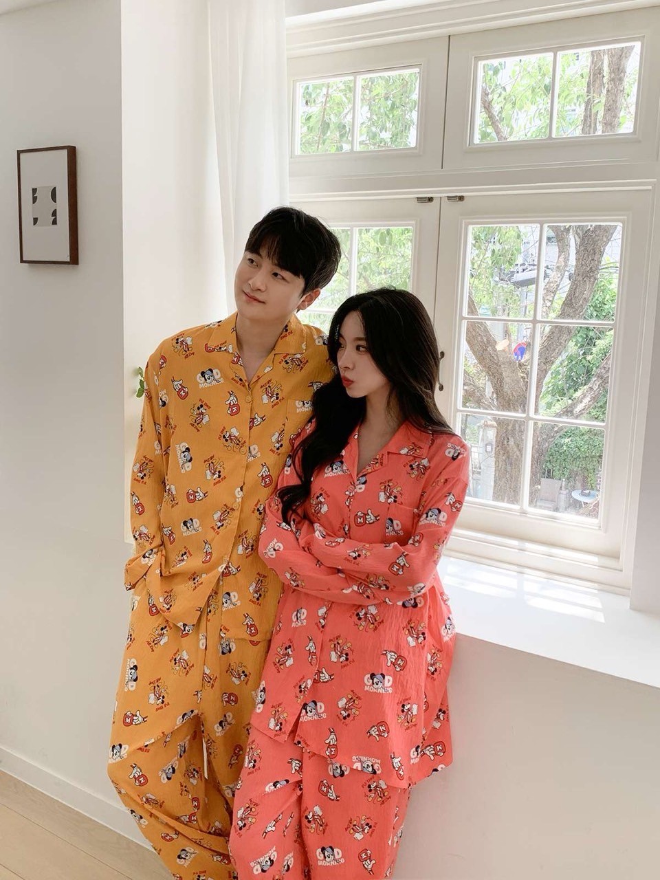 디즈니 미키 잠옷 긴팔 긴바지 커플 홈웨어 파자마 파티 빅사이즈 이미지 7