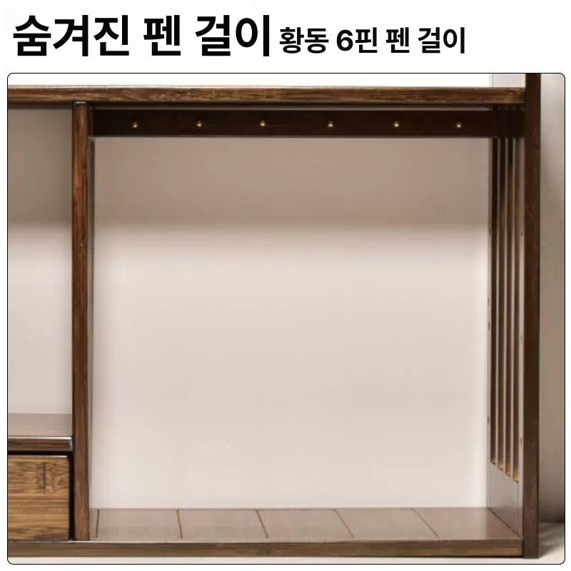 붓거치대 서예용품 정리대 선반 서예 브러시 수납장 꽂이 중식 문방 수납 펜걸이 1개 단추 - 상세 이미지 4