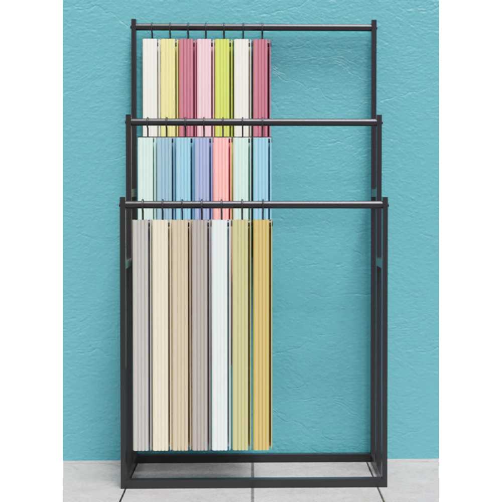 커튼 진열대 랙 섬유 철제 디피 스탠드 디스플레이 골드 행거 120cm+바퀴 - 상세 이미지 3