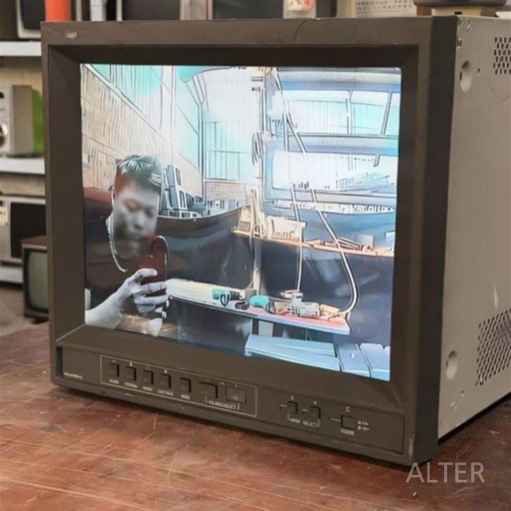 레트로 TV 티비 장식 빈티지 카메라 아날로그 옛날 텔레비전 14인치 액정 화면 - 상세 이미지 4