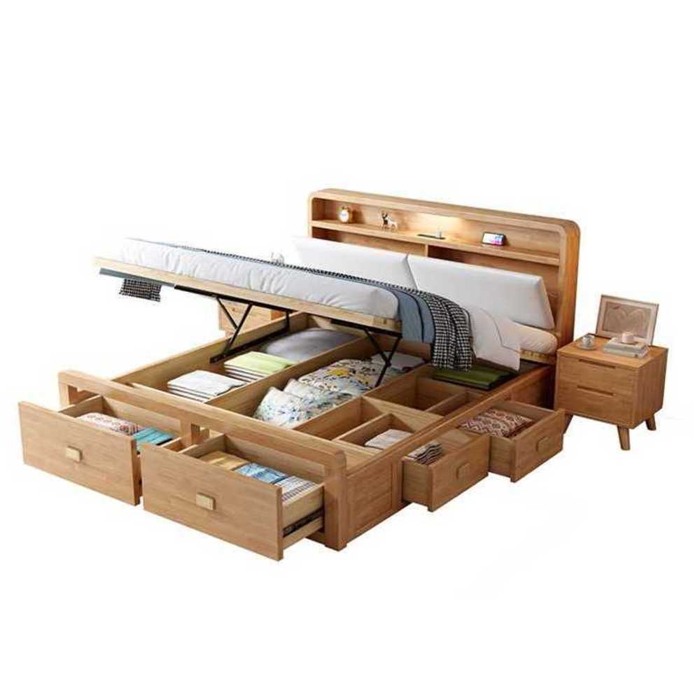 침대 프레임 리프트업 서랍형 수납 하부 공간 활용 1200x1900mm - 상품 이미지