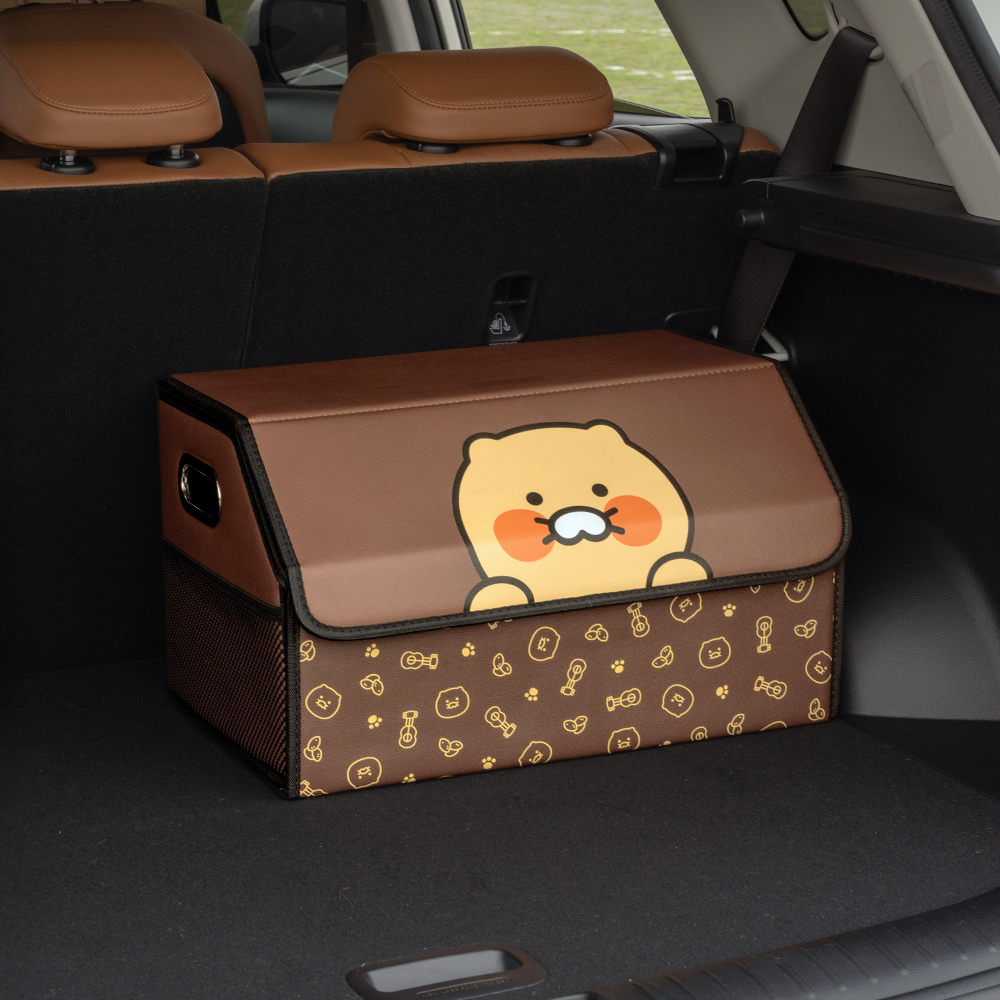 [슈퍼적립]카카오프렌즈 춘식이 클리어 차량용 트렁크 보관함 트렁크 정리함 대용량 접이식 보관함 (대형) - 상품 이미지