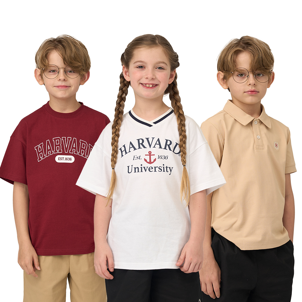 하버드키즈 여름 베스트 반팔 티셔츠 무지 스트라이프 단가라 셔츠 카라 피케 니트 반팔티