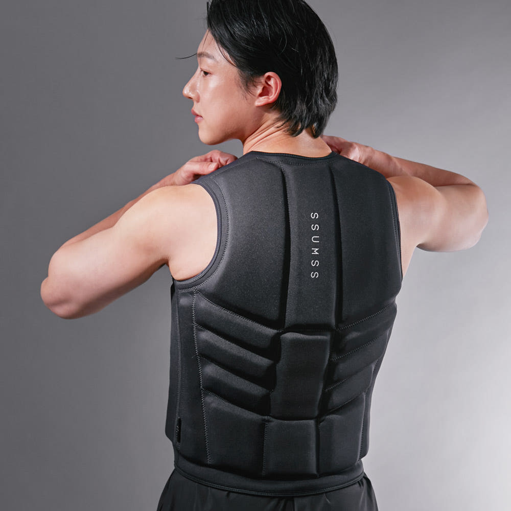 썸쓰 구명조끼 성인 남자 여자 경량 라이프자켓 슬림 네오프렌 ACTIVE 블랙, 80kg 이미지 7