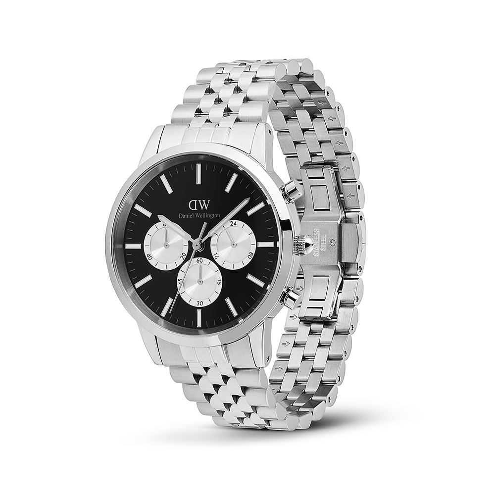 다니엘 웰링턴 ICONIC CHRONOGRAPH LINK 판다 크로노그래프 남성 손목시계 - 상세 이미지 4