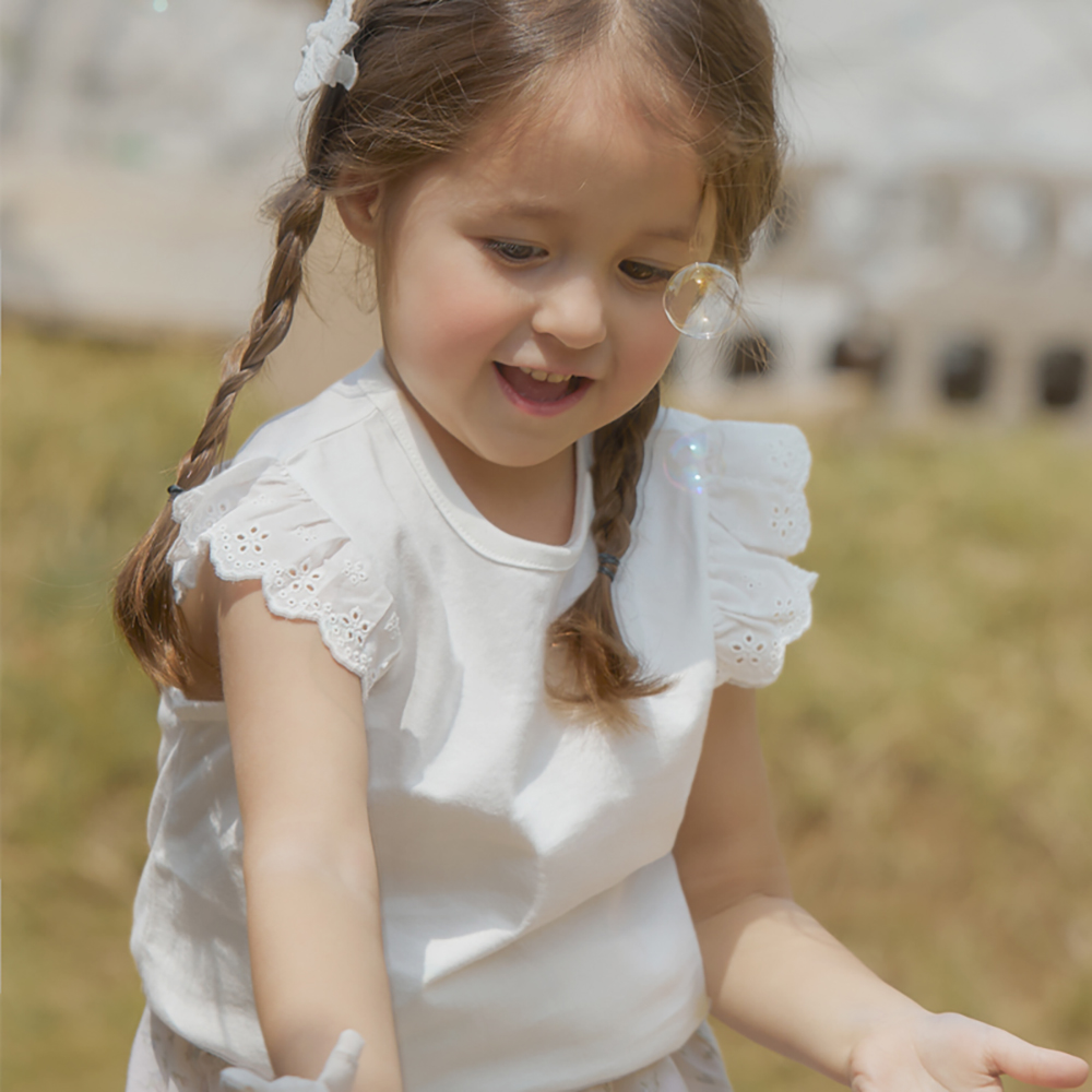 빌리 라피네 나시 티셔츠 크림-2color (12m~4y) - 상세 이미지 3