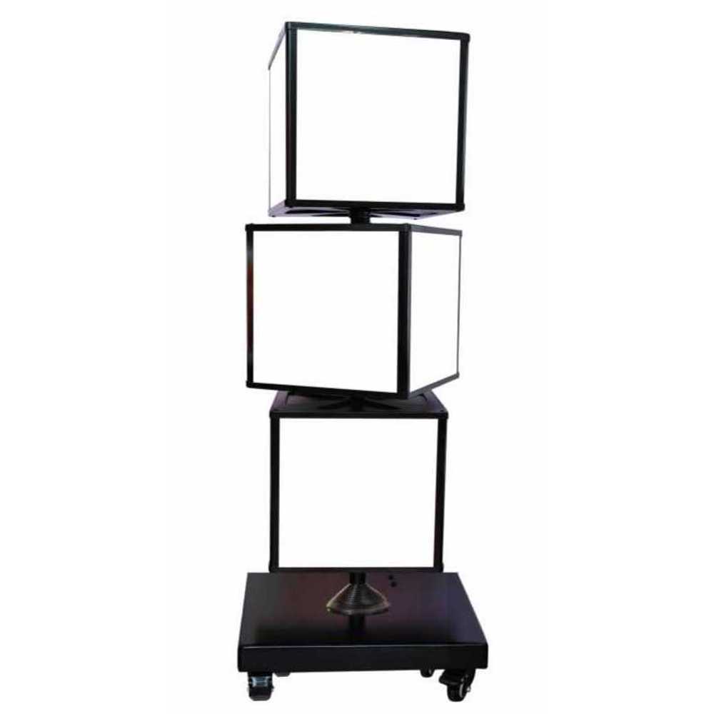 회전 입간판 LED 메뉴 광고판 돌아가는 배너 스탠드 32cm 3단 - 상품 이미지