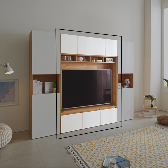 모노 월플렉스 시스템 거실장세트(65인치 내맘대로구성) 1600tv장세트