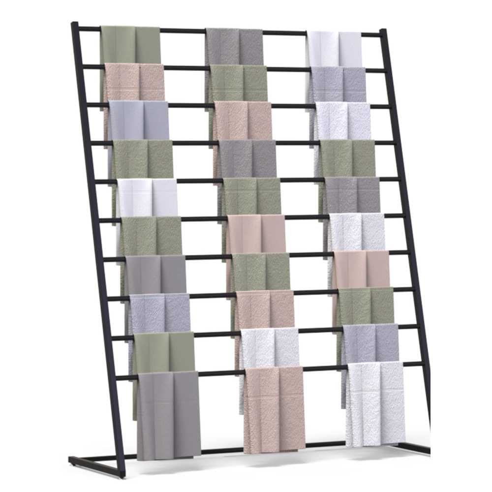 커튼 진열대 랙 섬유 철제 디피 스탠드 디스플레이 골드 행거 120cm+바퀴 - 상세 이미지 4