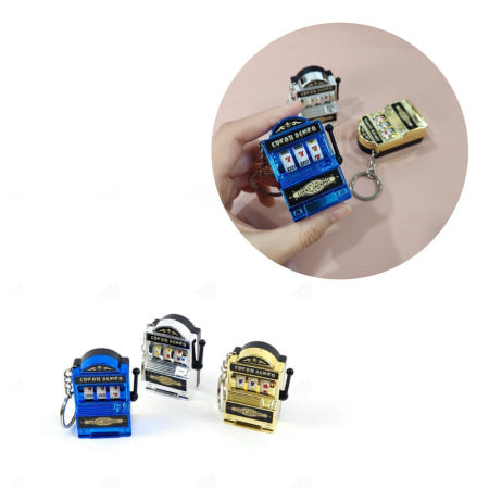 [자체제작]미니 잭팟 슬롯머신 게임 빠찡꼬 키홀더 키링 키체인 열쇠고리 고리 걸이 백참 꾸미기