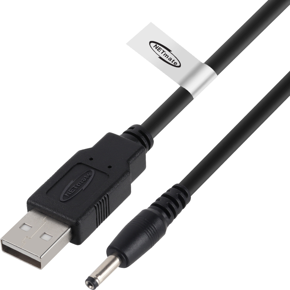 강원전자 넷메이트 USB 전원 케이블 1m (3.5x1.4mm/24W/블랙) NMC-UP141024B - 상세 이미지 2