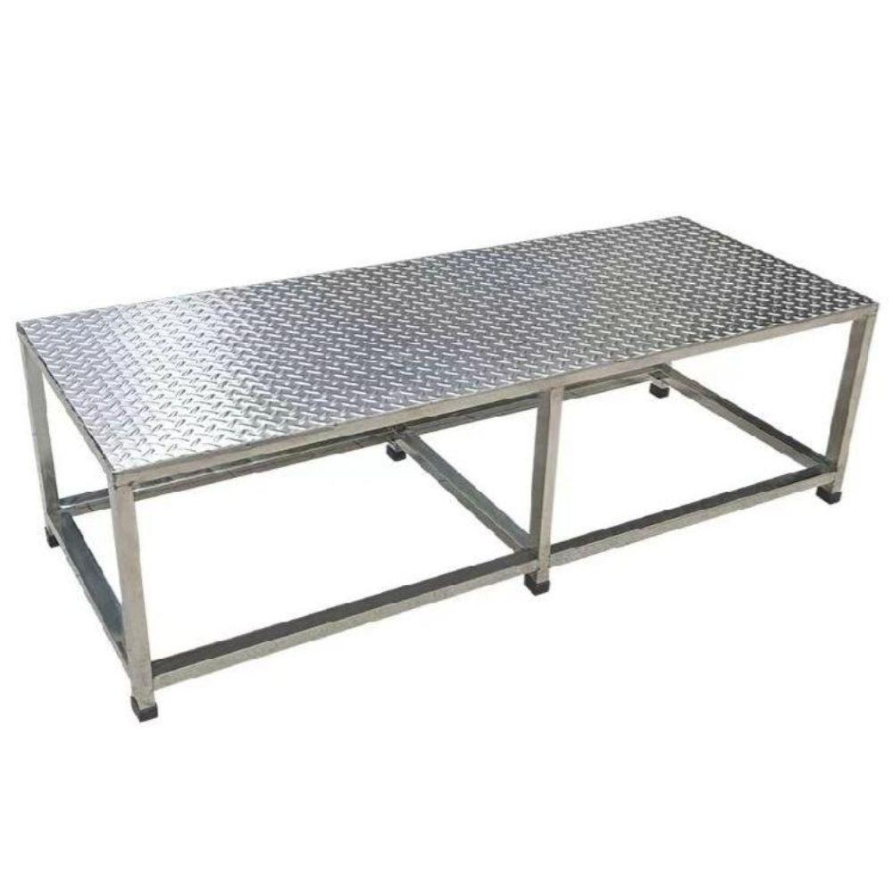 만능 작업 발판대 안전 받침대 알루미늄 발판 철계단 120x40cm 높이 30cm - 상품 이미지