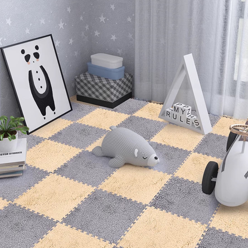 코튼울 퍼즐매트 놀이방 거실퍼즐매트 층간소음 방한 방습 30X30cm