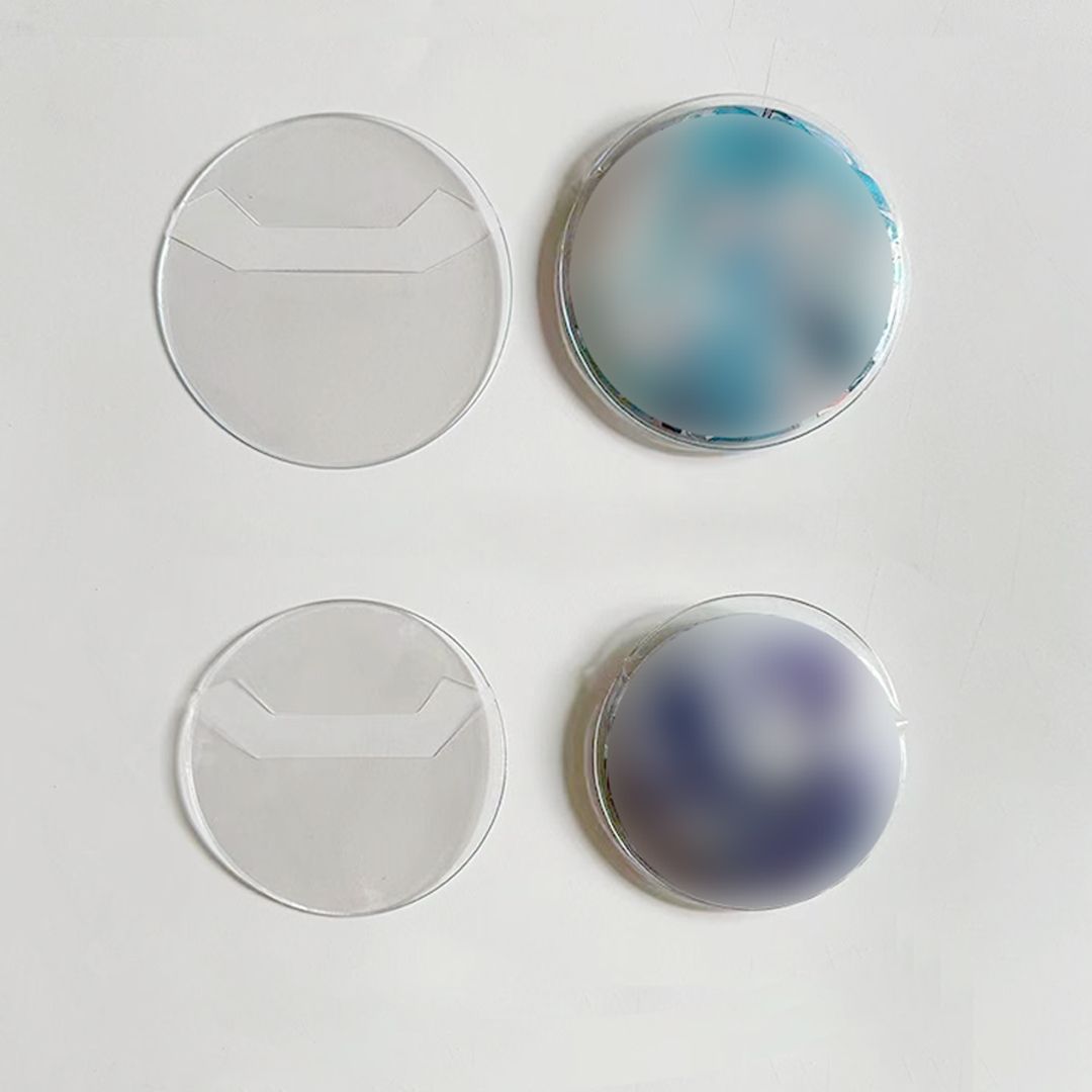 투명 캔뱃지 커버 원형 굿즈 보호 보관함 대바늘 케이블 보관 정리 60mm 10개 - 상세 이미지 2