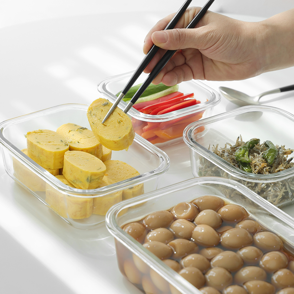 파쿠젠 이지캡 내열 유리 반찬통 5종, 직 440ml 3p+680ml 2p, 1세트