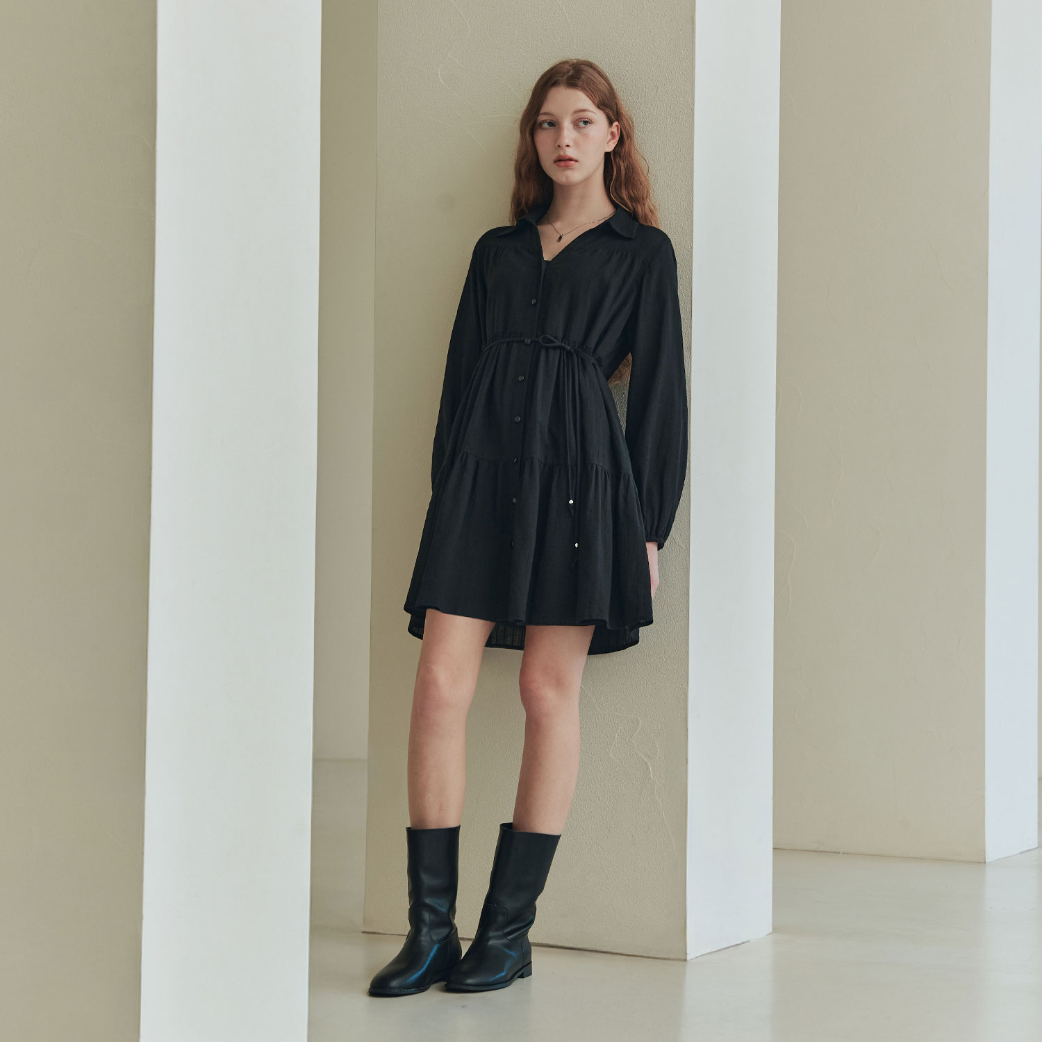 [슈퍼적립][제로스트릿][2TYPE] 소프트 셔츠 원피스 SOFT SHIRT ONE-PIECE - 상세 이미지 3