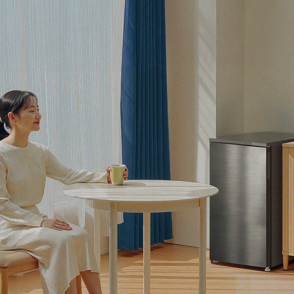 소형 미니 냉동고 서랍형 가정용 스탠드 급속 보존식 냉동고 더함 CHIQ 85L 실버