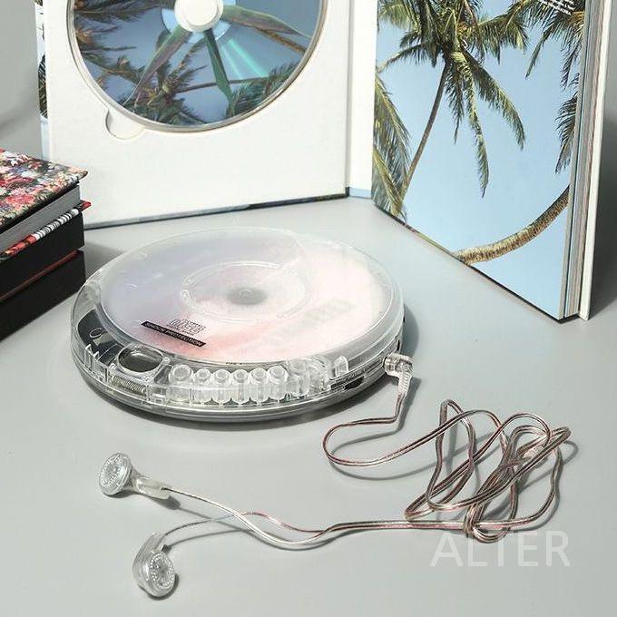 투명 CD 플레이어 레트로 씨디 감성 디자인 휴대용 투명 단일 CD 플레이어 - 상세 이미지 3