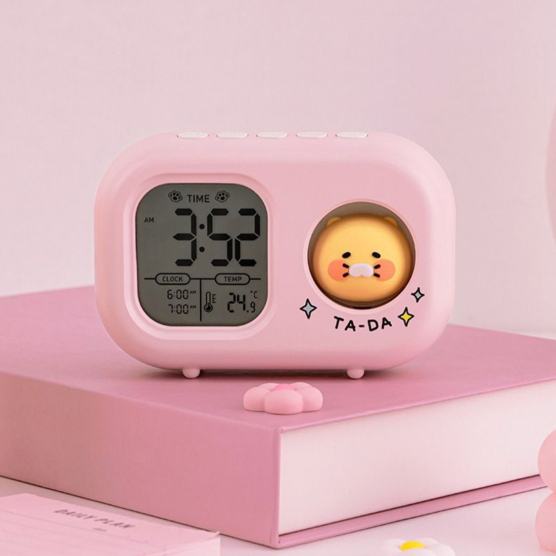 춘식이 무소음 미니 탁상시계 무드등 카카오 프렌즈 캐릭터 디지털 전자시계