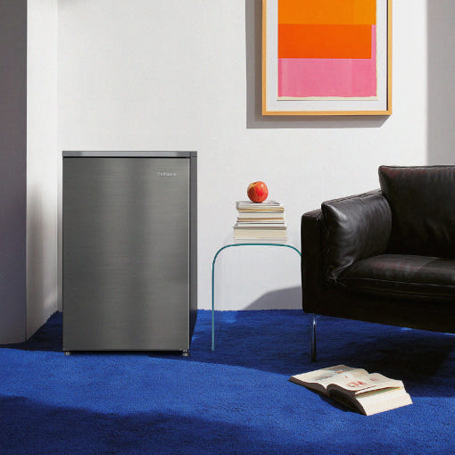 더함 냉동고 메탈실버 전면