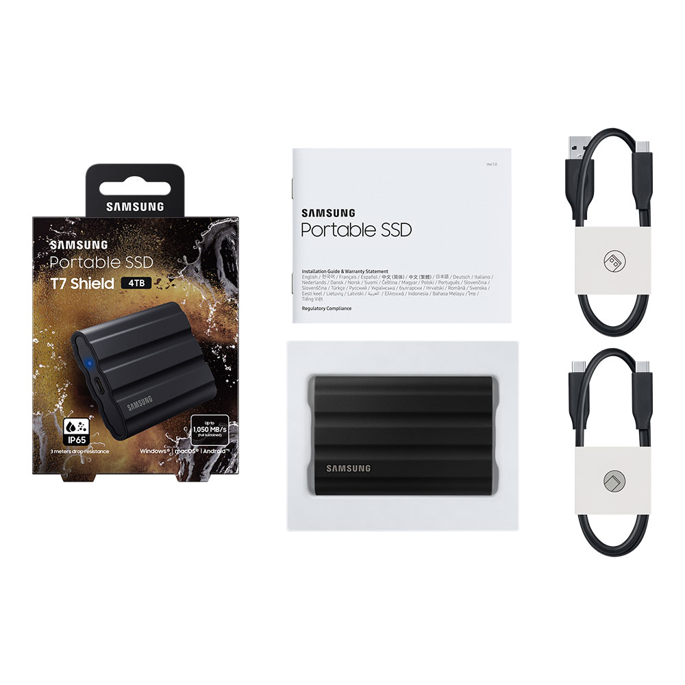삼성전자 삼성 T7 Shield 실드 + 전용파우치 4TB, 블랙 - 상세 이미지 4