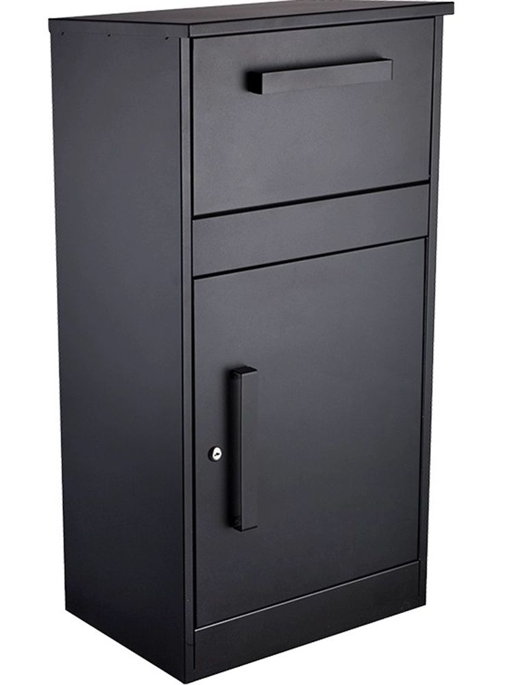 가정용 야외 철제 택배함 문앞 보관 소포 블랙-003 2개 열쇠 포함 - 상세 이미지 4