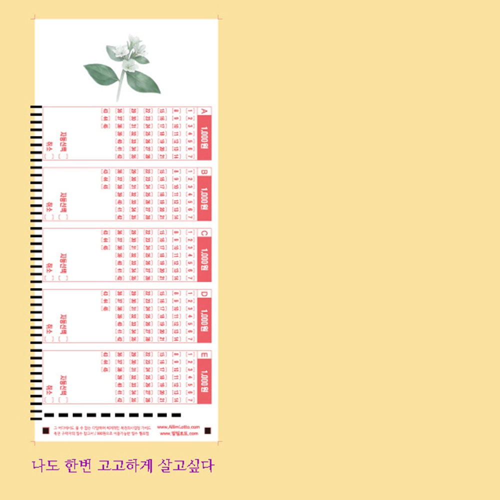 알림로또 복권용지 100매+펜1개 이미지 7