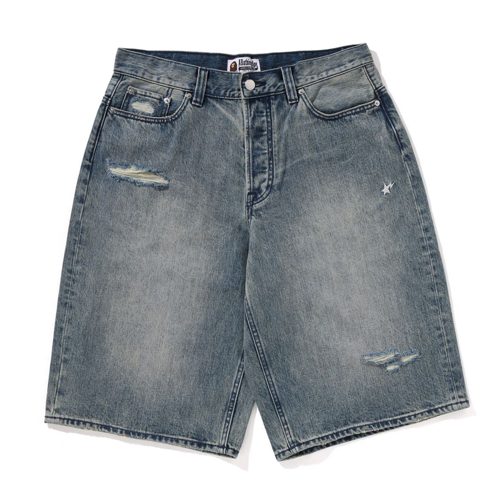 베이프 바지 STA RELAXED FIT DENIM SHORTS 1L80-151-302 - 상세 이미지 3