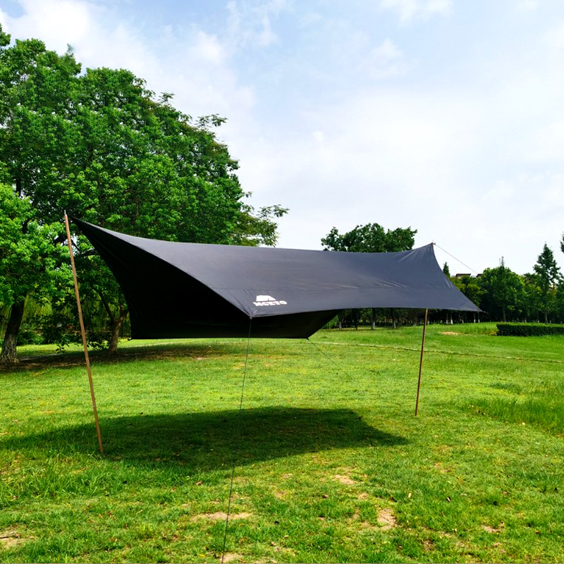 KOOLMAN 쿨맨 MCETO 캠핑 헥사 플라이 타프 그늘막 블랙코팅 M, 블랙