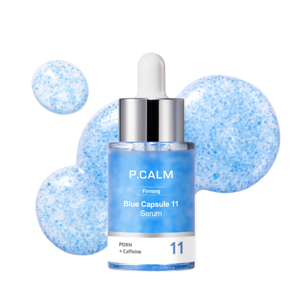 피캄 PDRN 카페인 블루 캡슐 11 세럼 30ml / 수분 볼륨 플럼핑 스피큘 속건조 보습 히알루론산 탄력 저자극세럼 민감성 젤세럼 워터세럼 건성 지성 복합성 - 메인 이미지