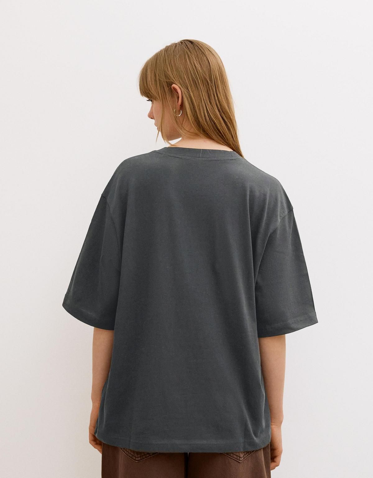 버쉬카 루니튠즈 프린트 오버핏 반팔 티셔츠 2019/831 DARK GREY - 상세 이미지 3