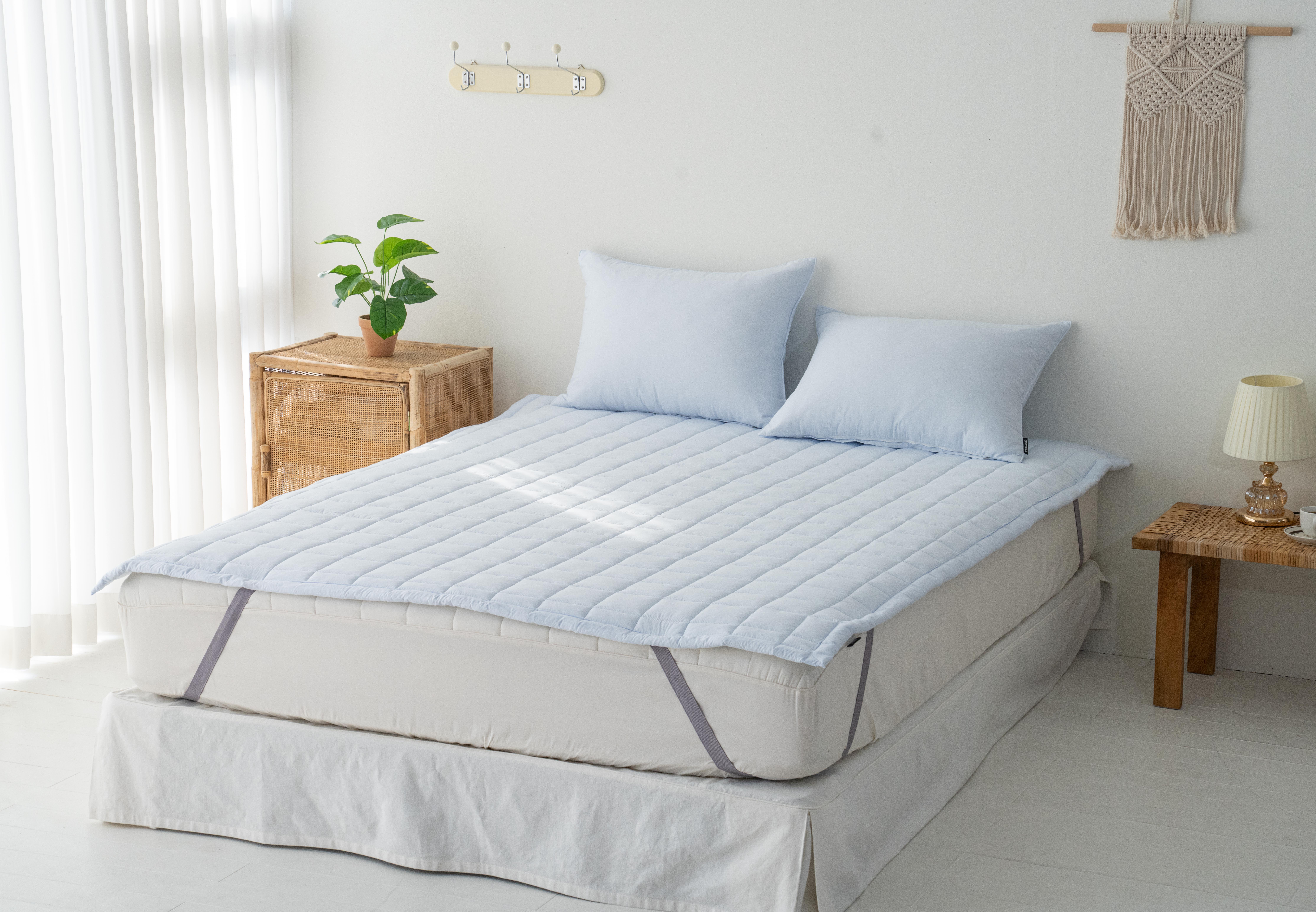 고밀도 60수 순면패드 고정밴드 알러지케어 밴드형 순면 침대패드 SS