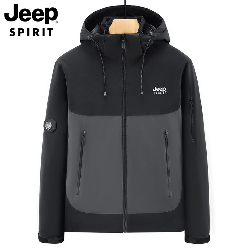 JEEP SPIRIT가을 겨울 남성 기능성 바람막이 플리스 재킷 방풍 방한 후드자켓 - 상세 이미지 4