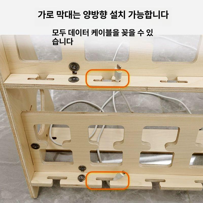휴대폰 멀티 거치대 캐릭터 보관 정리 스마트폰 나무형 세로 배치 스마트폰 3층 21대 - 상세 이미지 4